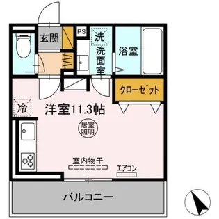 メゾンドラメール【2階】の間取り