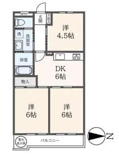 ライオンズマンション鶴ケ峰第6【5階】の間取り