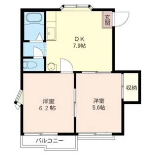 ハイデンス相模大野【2階】の間取り