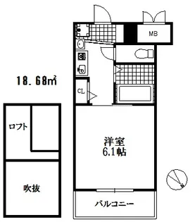 エステムコート三宮イーストポルトマーレ【2階】の間取り