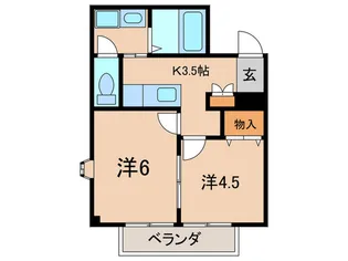 ア-バンプラザII【1階】の間取り