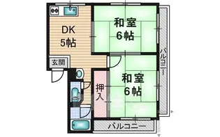 橋の内ハイツ【2階】の間取り