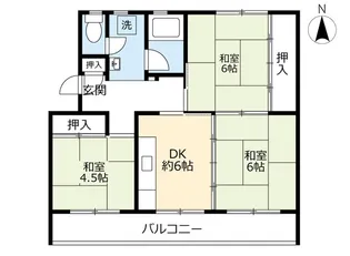 UR瀬古【4階】の間取り