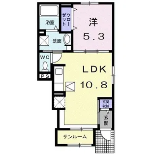 リブレ稲荷町【1階】の間取り