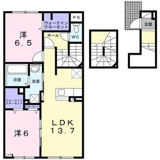 オークサイドパレスI【3階】の間取り