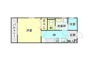 カーサ・ソレイユ黒川B【1階】の間取り