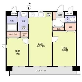 アコモード北原台【3階】の間取り