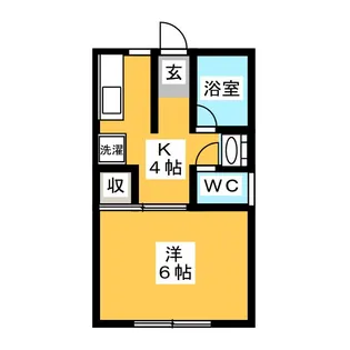 コーポ仙波【1階】の間取り