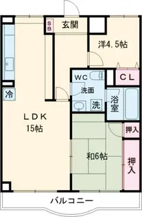 シャトーカワイ【4階】の間取り