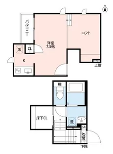 CB琴平フェリオ【2階】の間取り