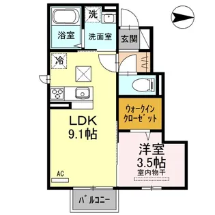 新潟県見附市学校町1【アパート】の間取り