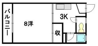1Kの間取り画像