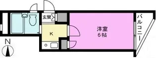 1Kの間取り画像