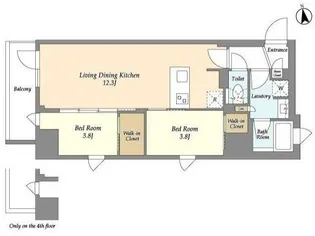 AIFLAT品川戸越パークサイド【6階】の間取り