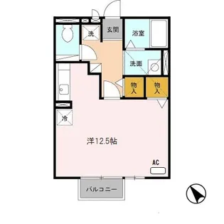 1Kの間取り画像