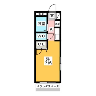 晴加マンション常盤公園【1階】の間取り