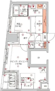 ハーモニーレジデンス千代田岩本町【8階】の間取り