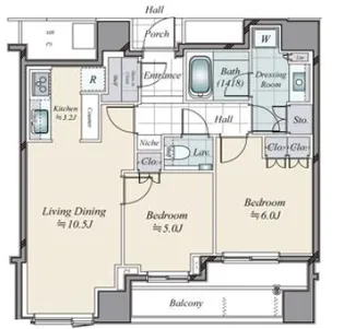 東京都千代田区四番町【マンション】の間取り