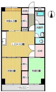 コーポ・サンシャイン’81【3階】の間取り