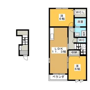 アンジュ ルミエール【2階】の間取り