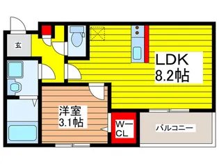 サン・ルミナス【1階】の間取り