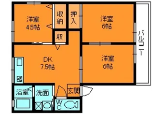 ハイム櫟【2階】の間取り