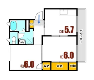 ベルメゾンイシダ【2階】の間取り