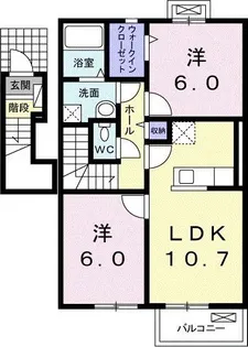アヴァンツァート【2階】の間取り