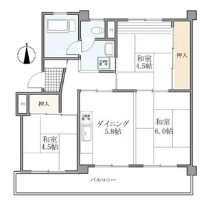 日進住宅 I号棟【3階】の間取り