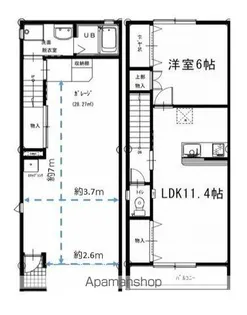 1LDKの間取り画像
