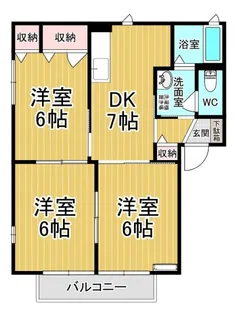 ラフォーレ・みなみA【1階】の間取り