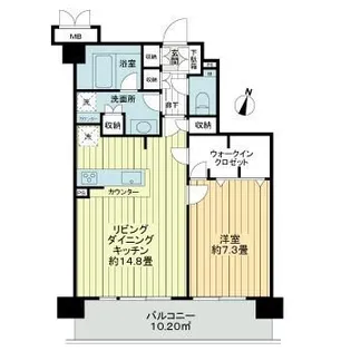 グランド・ガーラ代田橋【14階】の間取り