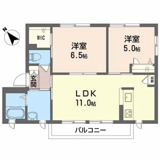 カサ・モーヴII【2階】の間取り