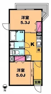 月村マンションNo.22【1階】の間取り