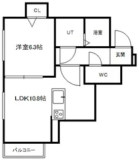 R-FREE南5西12【3階】の間取り