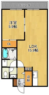 エトワール21【5階】の間取り