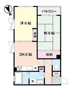 シュロス中野【2階】の間取り