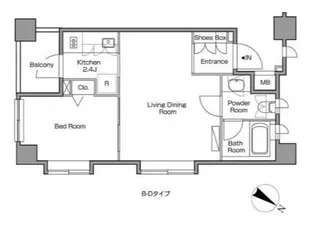レジディアタワー中目黒【3階】の間取り