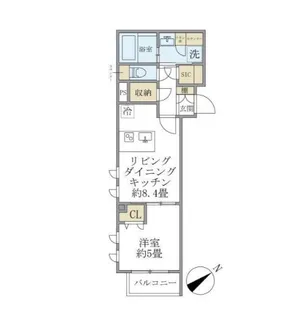 コンポジット早稲田鶴巻町【4階】の間取り