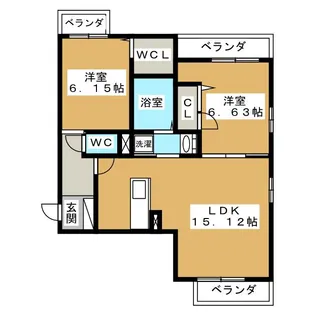セントリビエ【2階】の間取り