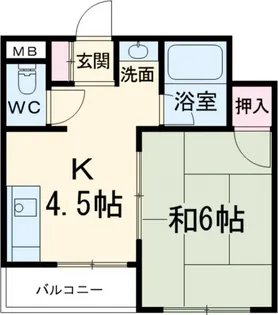 第2唐松ハイツリー【3階】の間取り