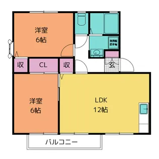 セジュール香久山 A棟【2階】の間取り