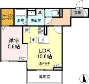 ルヴィータ矢田南【1階】の間取り