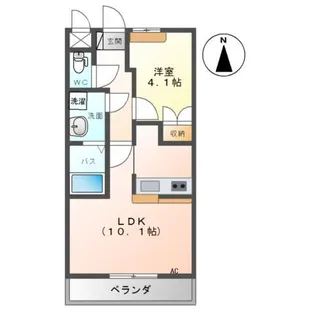 フェアリールージュB【2階】の間取り