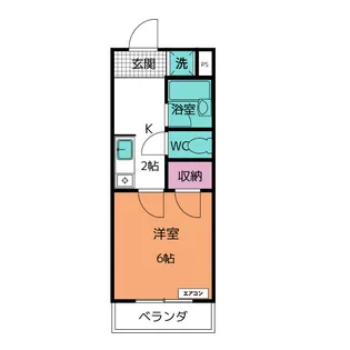 ハイツEBATAII【2階】の間取り