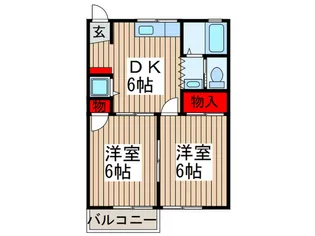 サンハイム北本【2階】の間取り