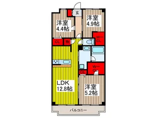 ロマネスクKEN【4階】の間取り