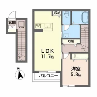 spring南鍛冶町II【2階】の間取り