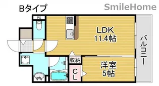 グランパシフィック花園LUXE【5階】の間取り