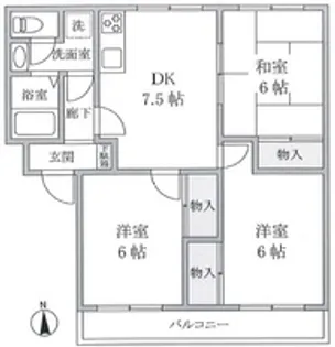チェリーマンション【2階】の間取り